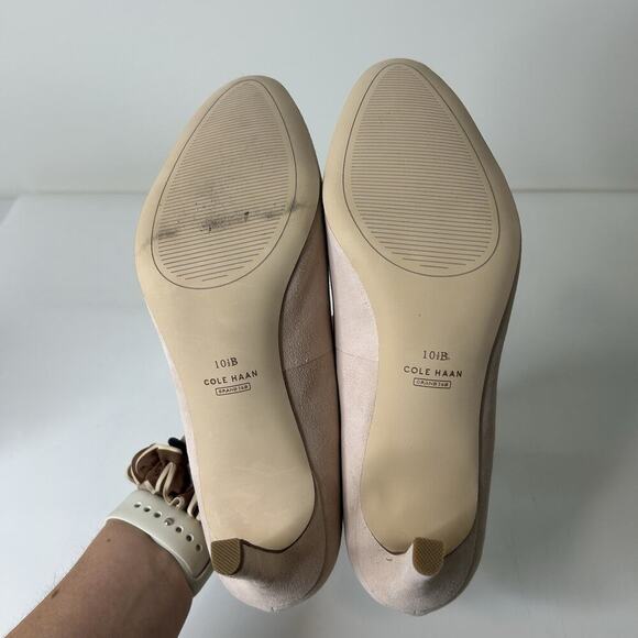 Cole Haan Heels Women's 10.5 B Gabbie Suede W26071 Pump 80 MM Pumps Peach Whip - Picture 8 of 8